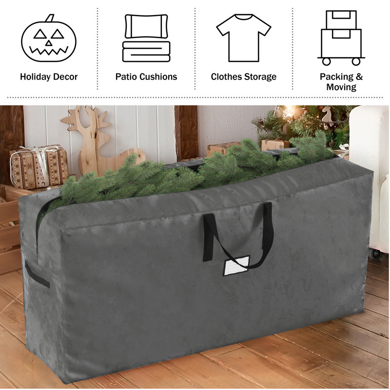 The Holiday Aisle Christmas Tree Storage Bag Heavy Duty Storage Bags for 9FT Artificial Trees Seasonal Decor Packing Moving and More Reviews Wayfair